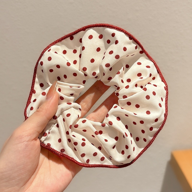 Women's Cloth Lace Scarf Scrunchie Daily Hair Tie Spring Tulip Floral