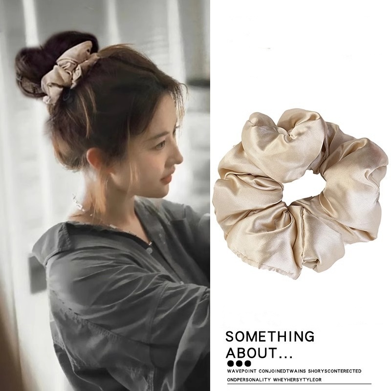 Women's French Retro Satin Scrunchie All-match Hair Tie Polka Dot
