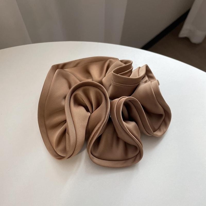 Women's Retro Silk Satin Daily Travel Hair Scrunchie Solid Color