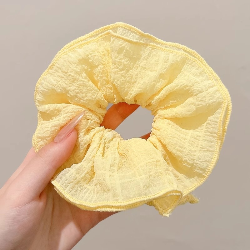 Women's Sweet Bun Scrunchie Hair Tie Multi-layer Lace Knit Cloth