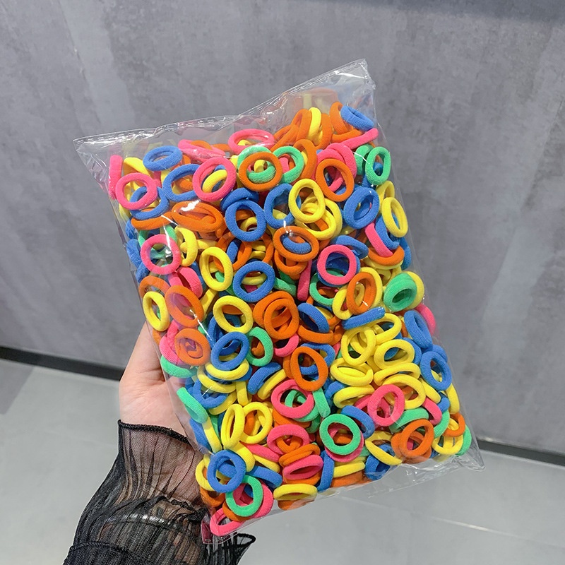 Girls High Elastic Seamless Hair Ties Nylon Towel Ring Rubber Bands