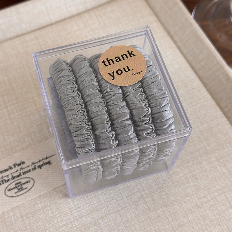 Women's No Damage Satin Scrunchie Casual Sport Hair Tie Solid Color