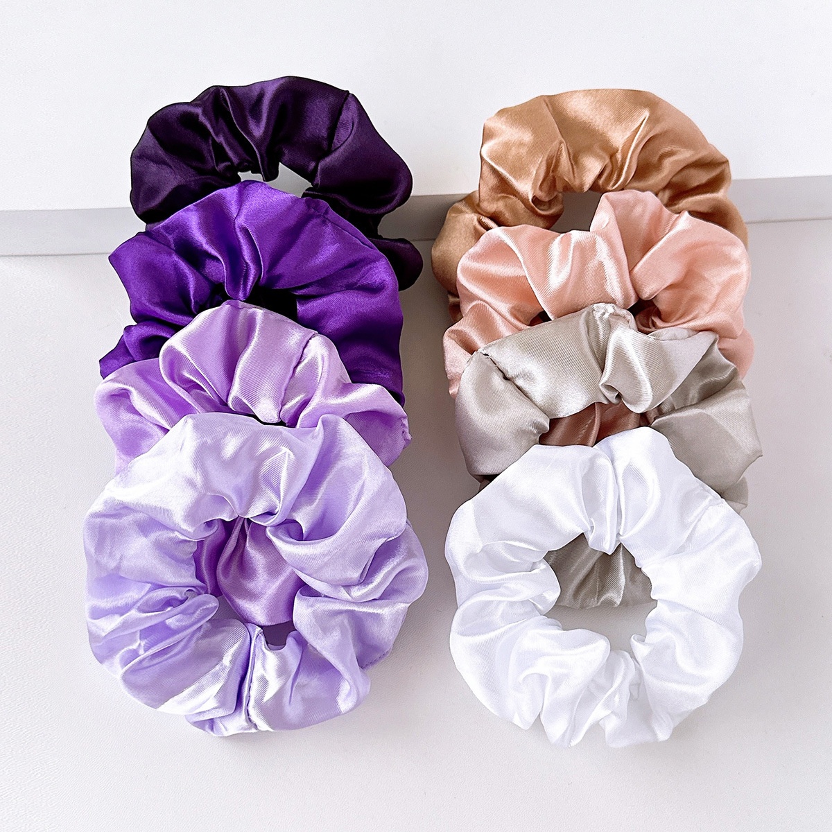Women Girls Simple Fabric Hair Ties Daily Hair Accessories Solid Color