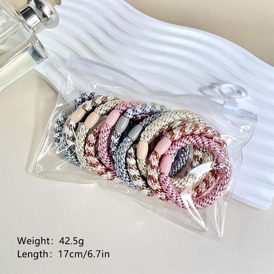 Women's High Elastic Ponytail Hair Tie Polyester Rubber Band UV Paint Color