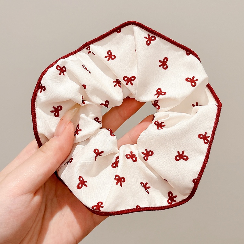 Women's French Retro Satin Scrunchie All-match Hair Tie Polka Dot