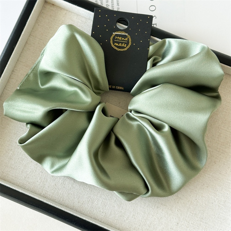 Women's Classic Satin Hair Tie for Daily Holiday Wear Solid Color