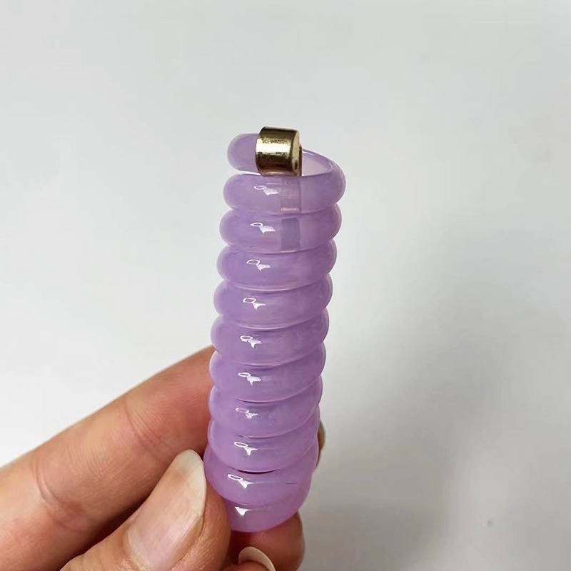 Girls Silicone Telephone Cord Ponytail Hair Rope Sweet Cartoon Butterfly