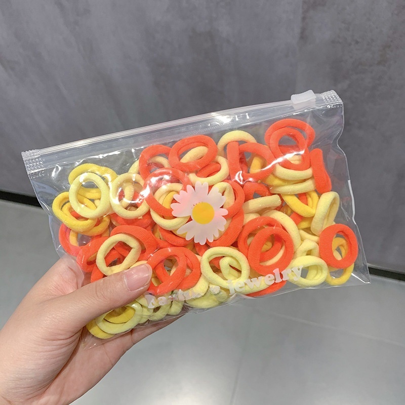 Girls High Elastic Seamless Hair Ties Nylon Towel Ring Rubber Bands