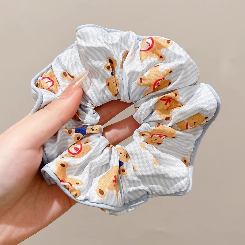 Women's Sweet Bun Scrunchie Hair Tie Multi-layer Lace Knit Cloth