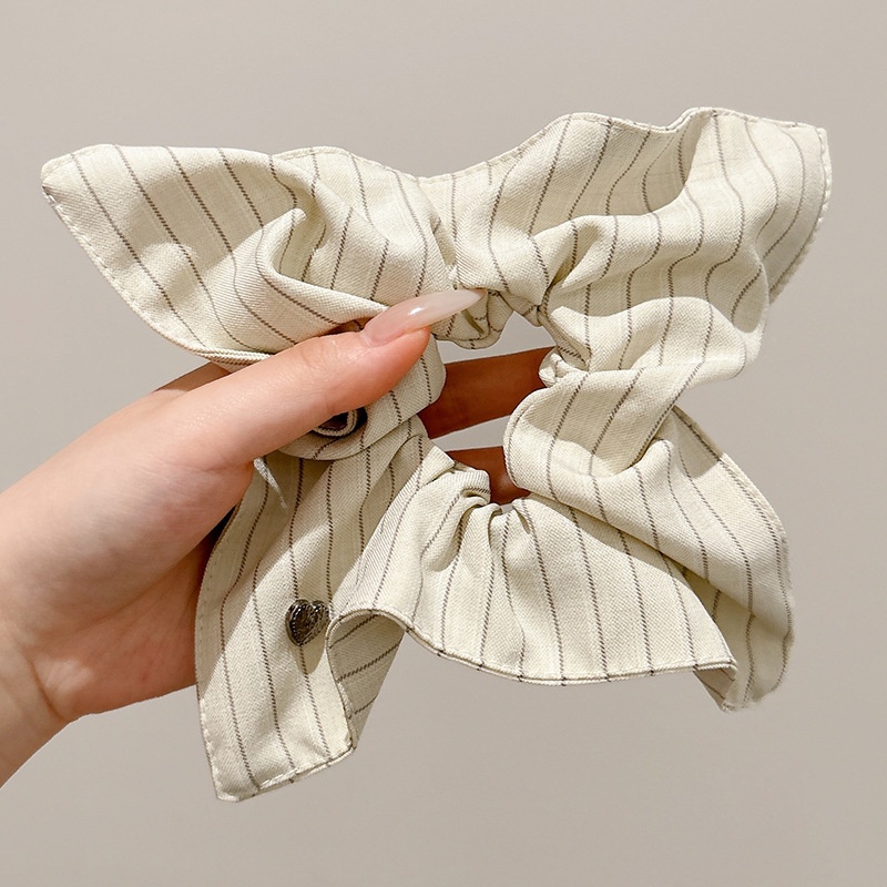 Women's Elegant Square Scarf Scrunchie Chic Cloth Ponytail Hair Tie