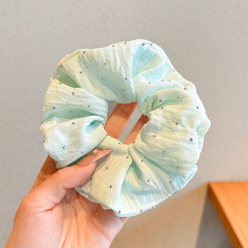 Women's Cloth Lace Scarf Scrunchie Daily Hair Tie Spring Tulip Floral