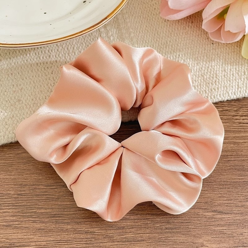 Women Daily Oversized High Elastic Lace Hair Scrunchie Elegant Floral