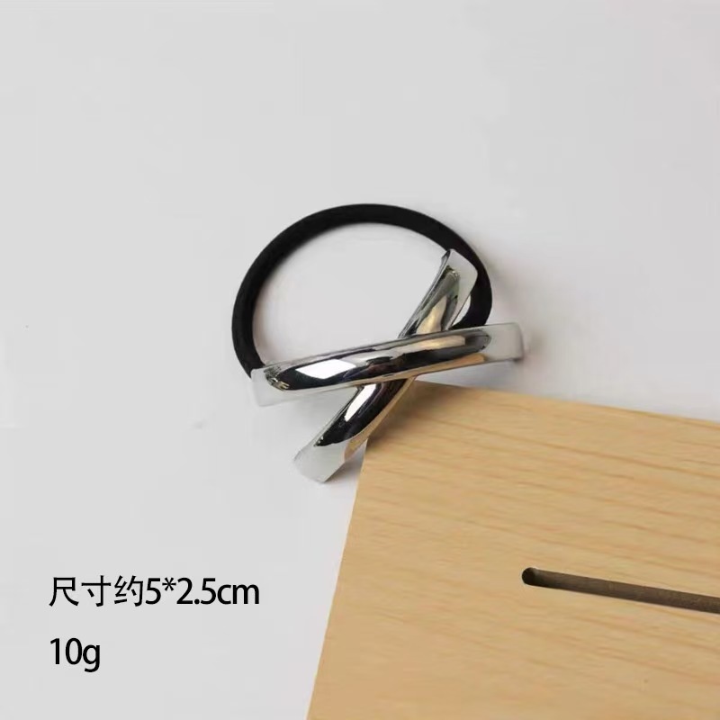 Women's Smooth Alloy Arc Ponytail Holder Minimalist Metallic