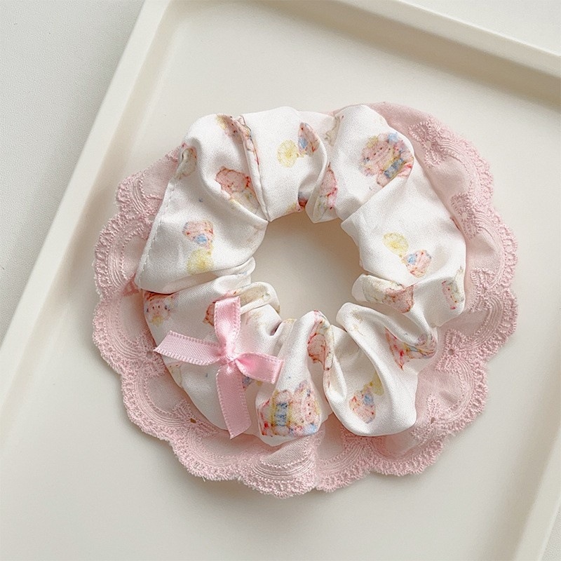 Women's Sweet Holiday Cloth Hair Tie Floral Butterfly Bowknot