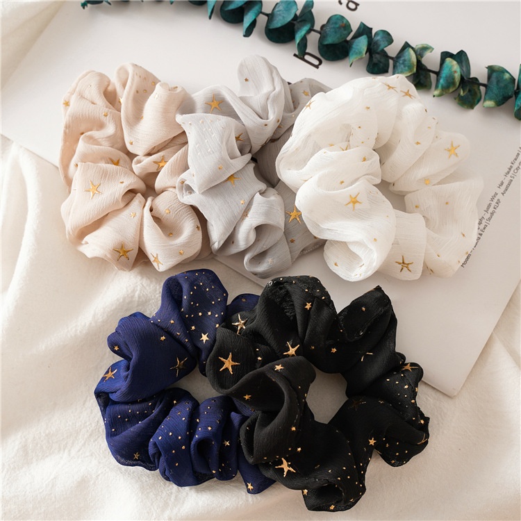 Women's Daily Handmade Cloth Hair Scrunchie Star Pattern