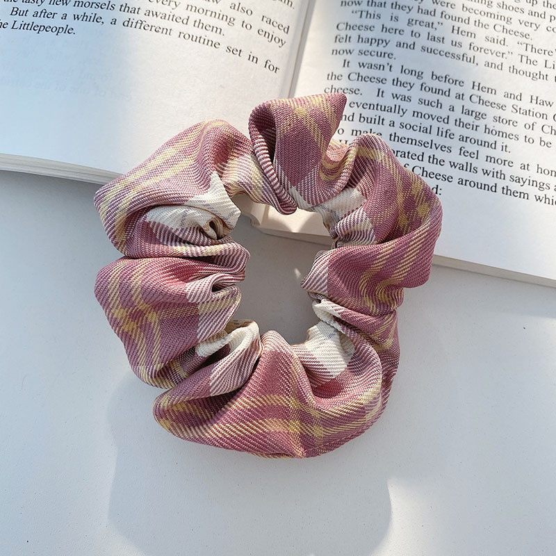 Women Daily Oversized High Elastic Lace Hair Scrunchie Elegant Floral