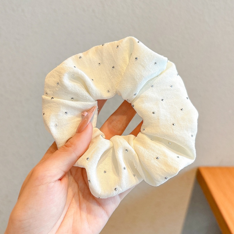 Women's Cloth Lace Scarf Scrunchie Daily Hair Tie Spring Tulip Floral