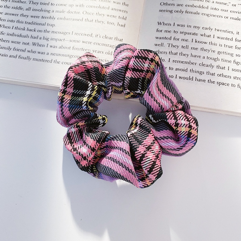 Women Daily Oversized High Elastic Lace Hair Scrunchie Elegant Floral