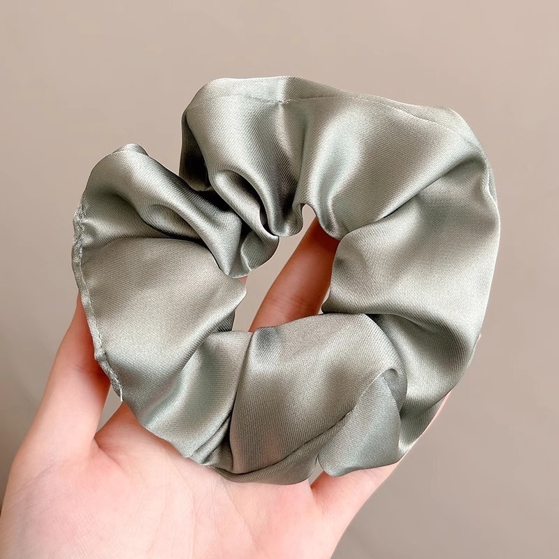 Women Daily Oversized High Elastic Lace Hair Scrunchie Elegant Floral