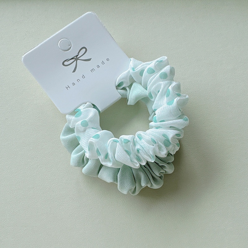 Girls Sweet Fabric Elastic Hair Scrunchies Candy Color Polka Dot