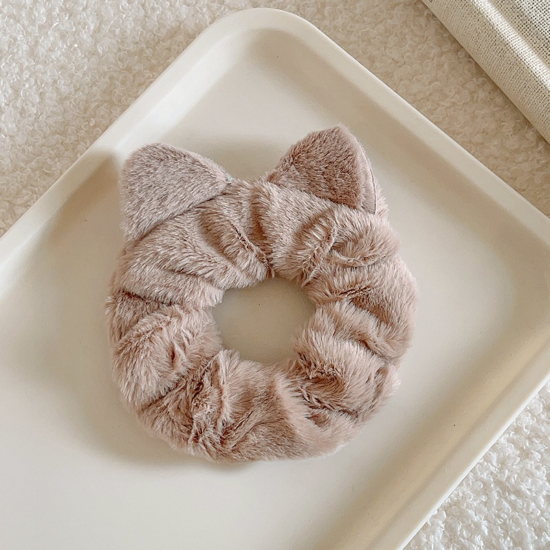 Women's Cute Everyday Cloth Hair Tie Ponytail Holder Solid Color