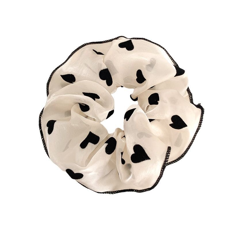 Women's Elegant Nylon Hair Tie for Outdoor Shopping Polka Dots