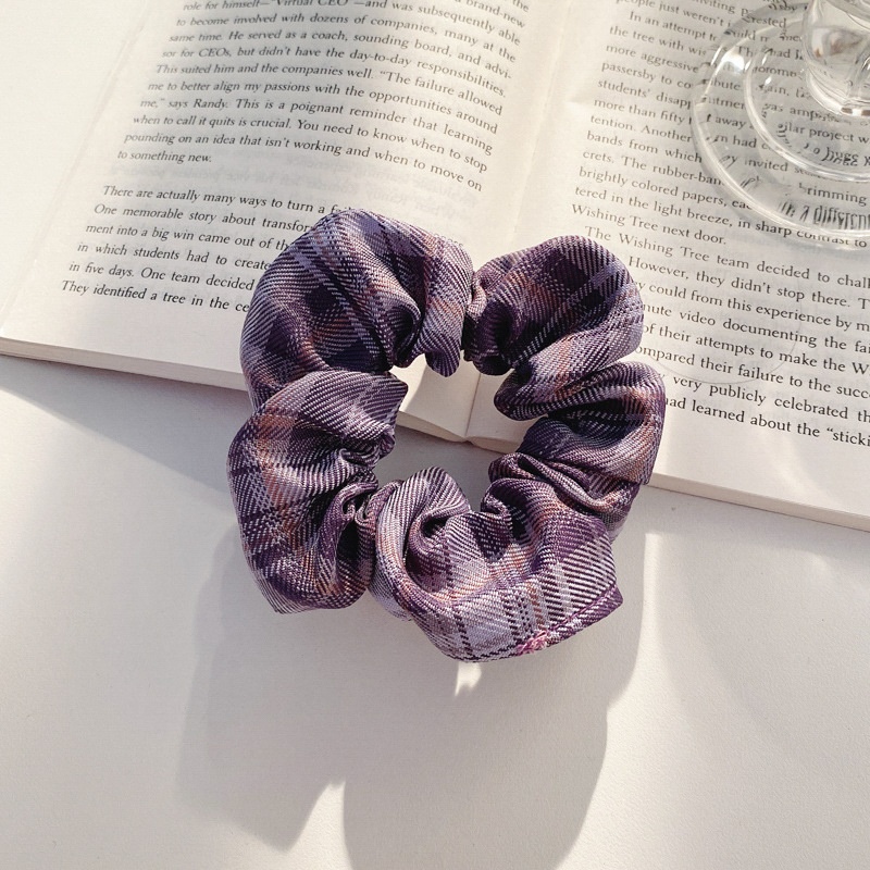 Women's Cloth Lace Scarf Scrunchie Daily Hair Tie Spring Tulip Floral