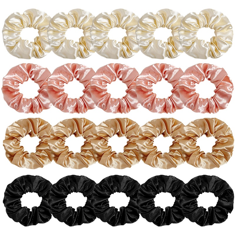 Girls All Season Satin Bow Headband Hair Tie Accessories Solid Color