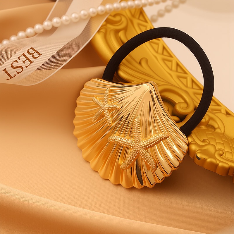 Women's Alloy Hair Ties Elegant Seamless Glossy U-Shaped Oval Bands