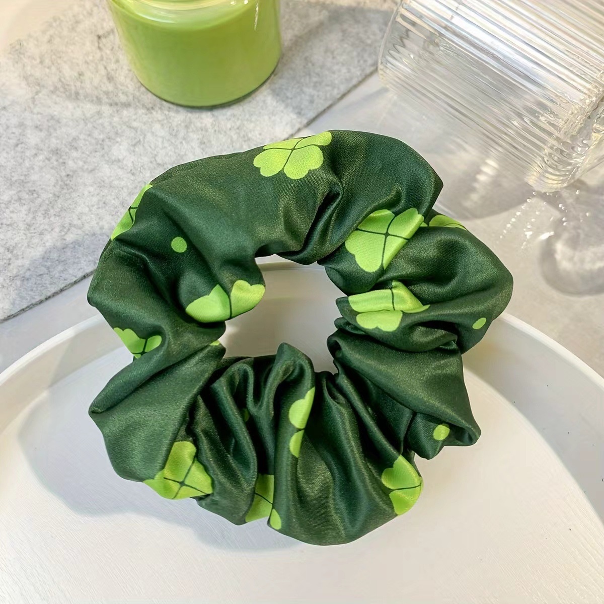 Women's Daily Festival Simple Cloth Hair Tie Shamrock Pattern