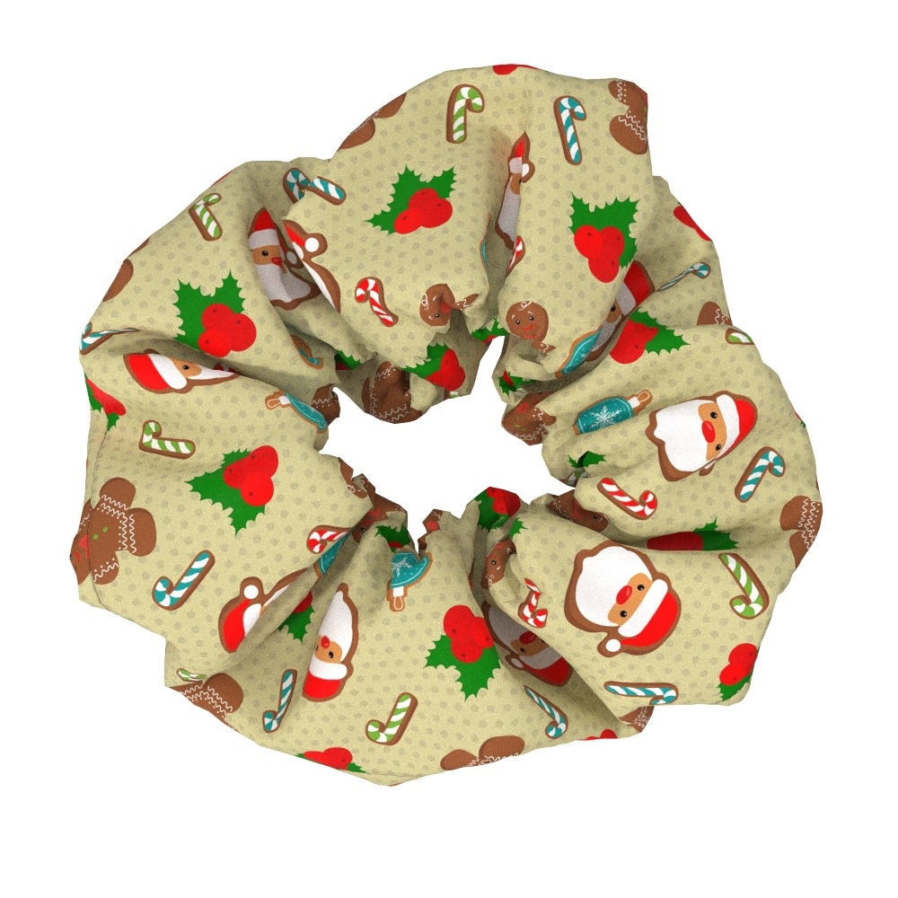 Women's Large Bow Hair Ties Festive Christmas Tree Pattern Cloth Headwear