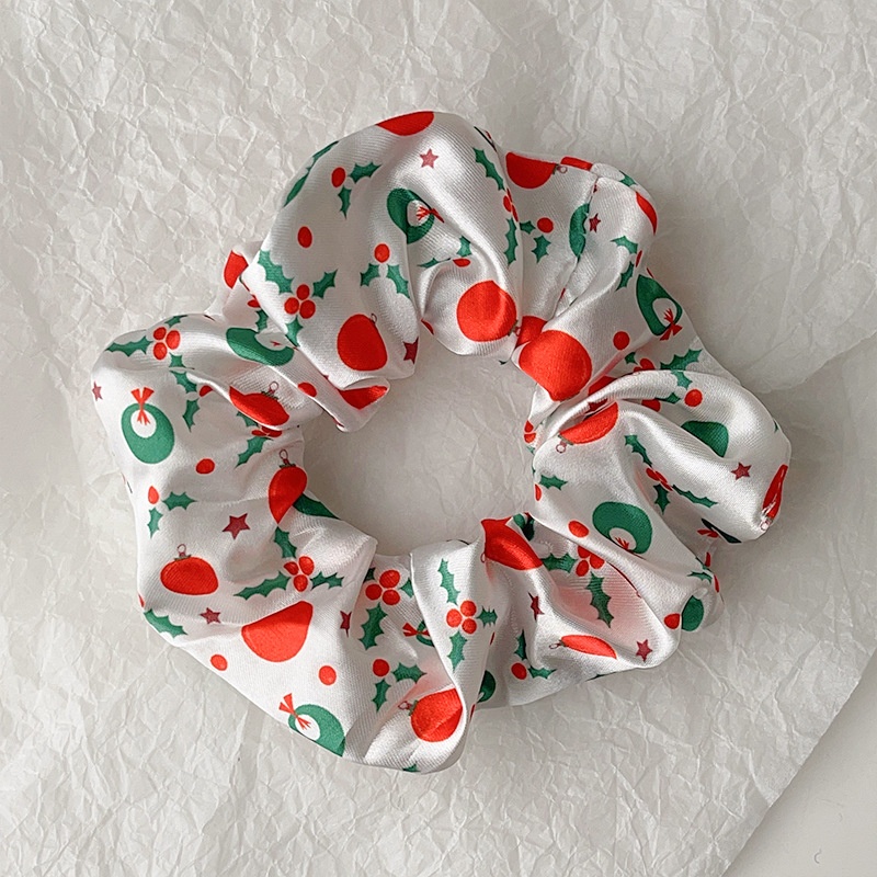 Women's Cute Holiday Hair Tie Christmas Tree Snowflake Socks Pattern