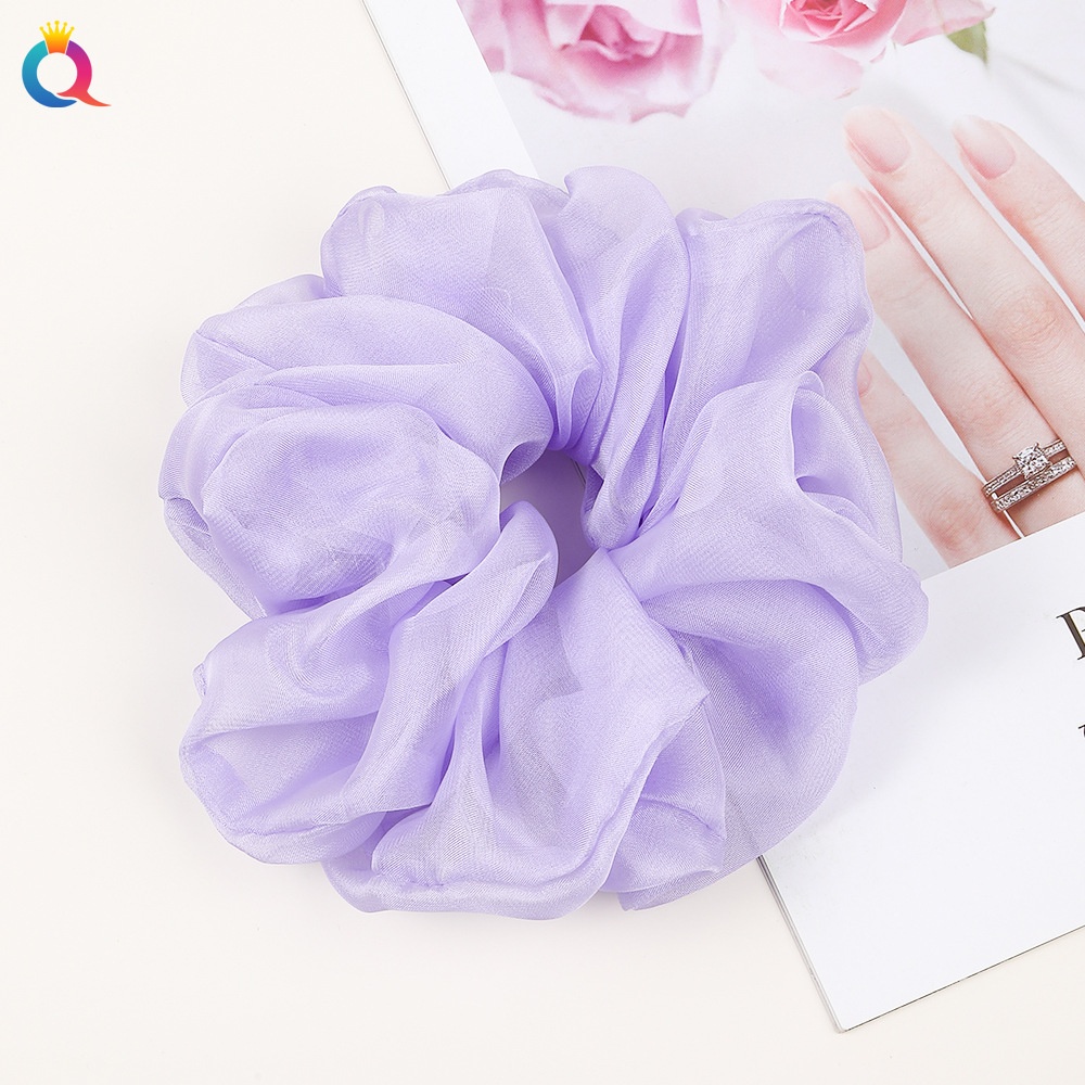 Women's Simple Daily Pleated Cloth Hair Scrunchie Solid Color