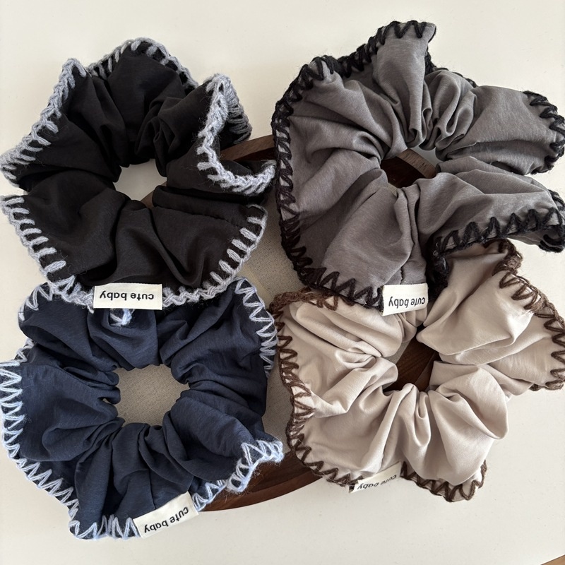 Women's Hand-sewn Knitted Hairband Solid Color Lazy Style Fabric Headband