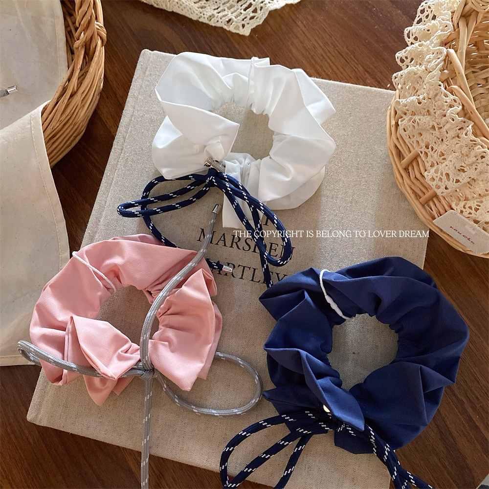 Girls Synthetic Large Bowknot Hair Tie Ponytail Holder Multi-Color Checkered