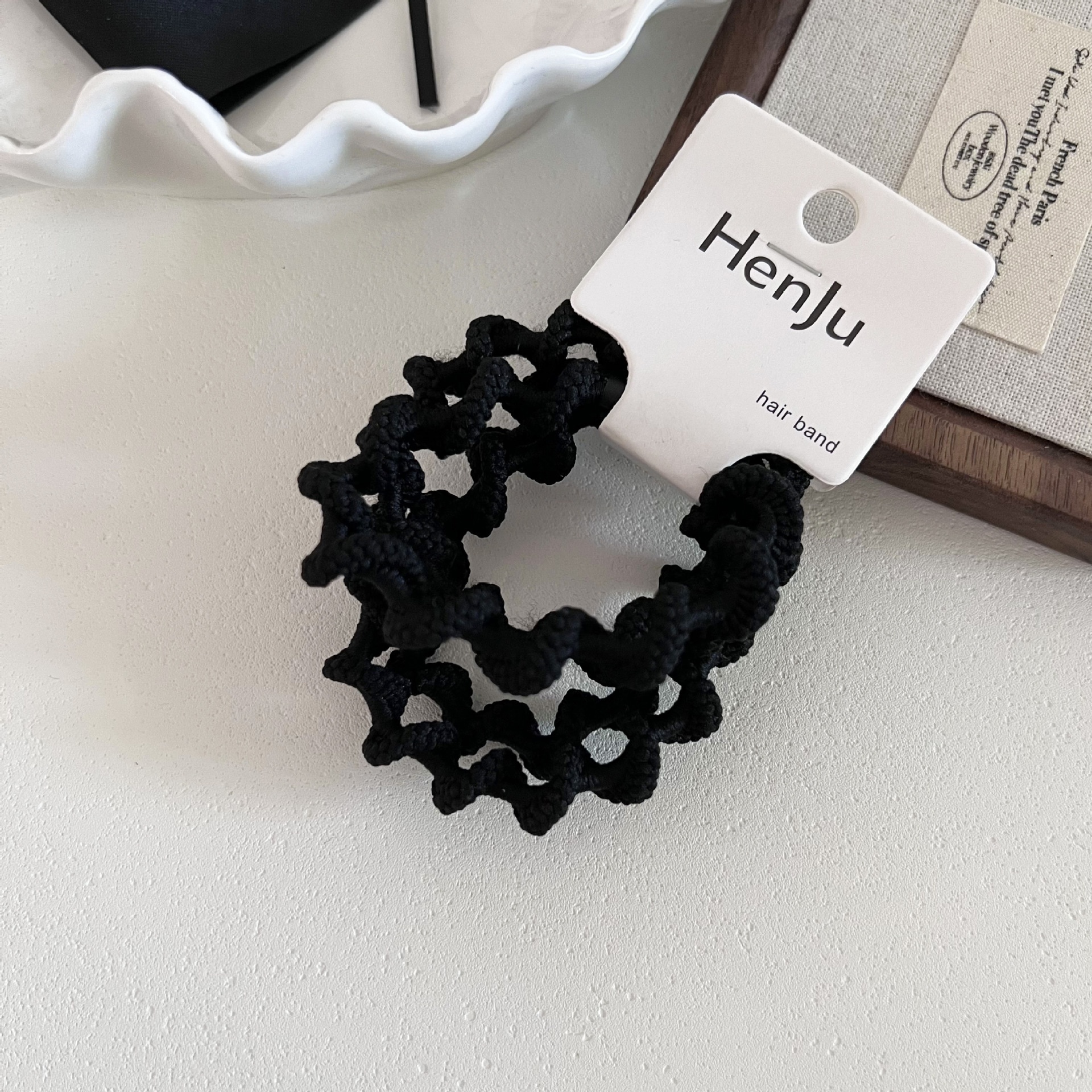 Women's Casual Polyester Hair Ties 4PCS Multi-functional Zebra Wave