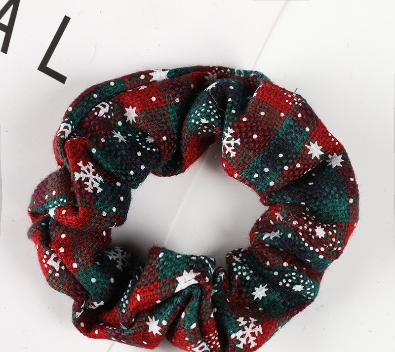 Women's Daily Cloth Hair Tie Scrunchie Retro Geometric Plaid