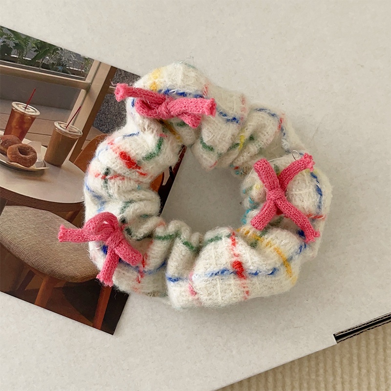 Women's Sweet Cloth Hair Tie for Holiday Street Solid Color Leopard