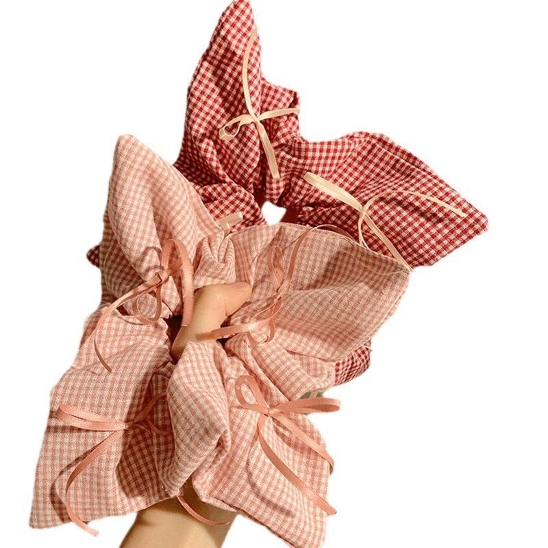 Women's Sweet Polyester Hair Tie Scrunchie for Daily Holiday Bow Knot
