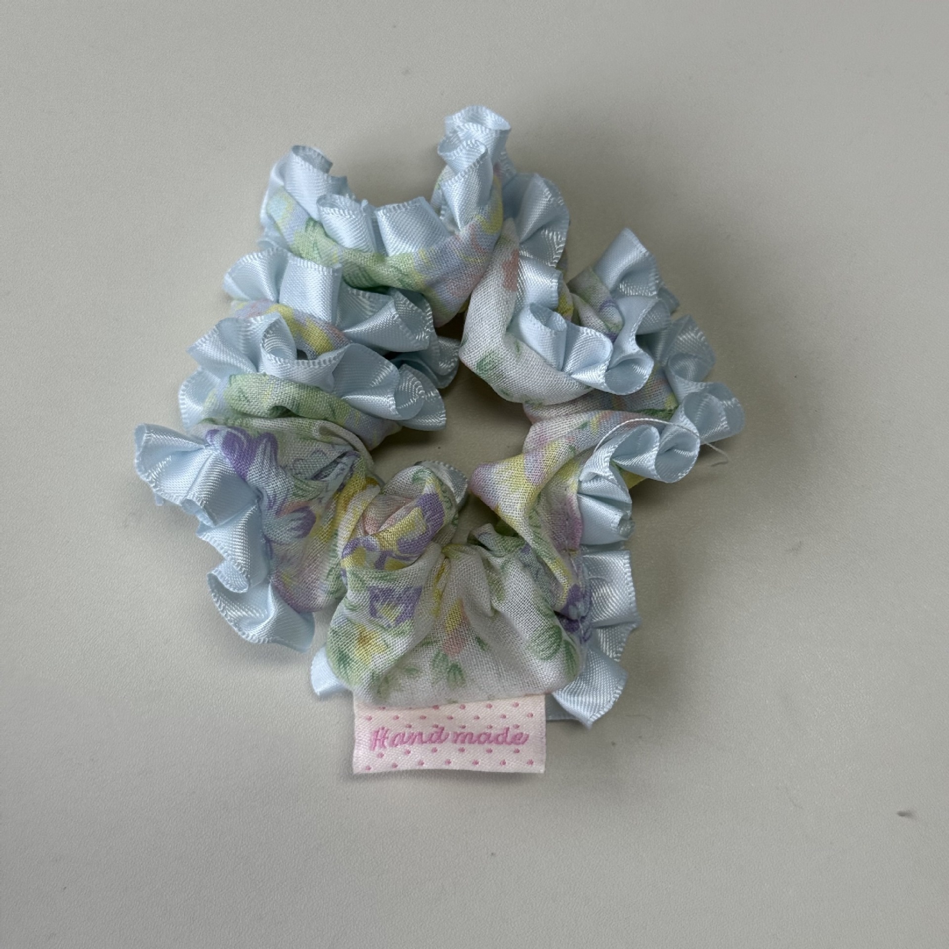 Girls Sweet Floral Print Gauze Bowknot Hair Ties Forest Style Elastic Bands