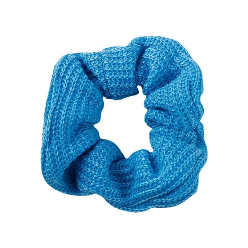 Women's Winter Thick Knitted Braided Hair Scrunchies Solid Color