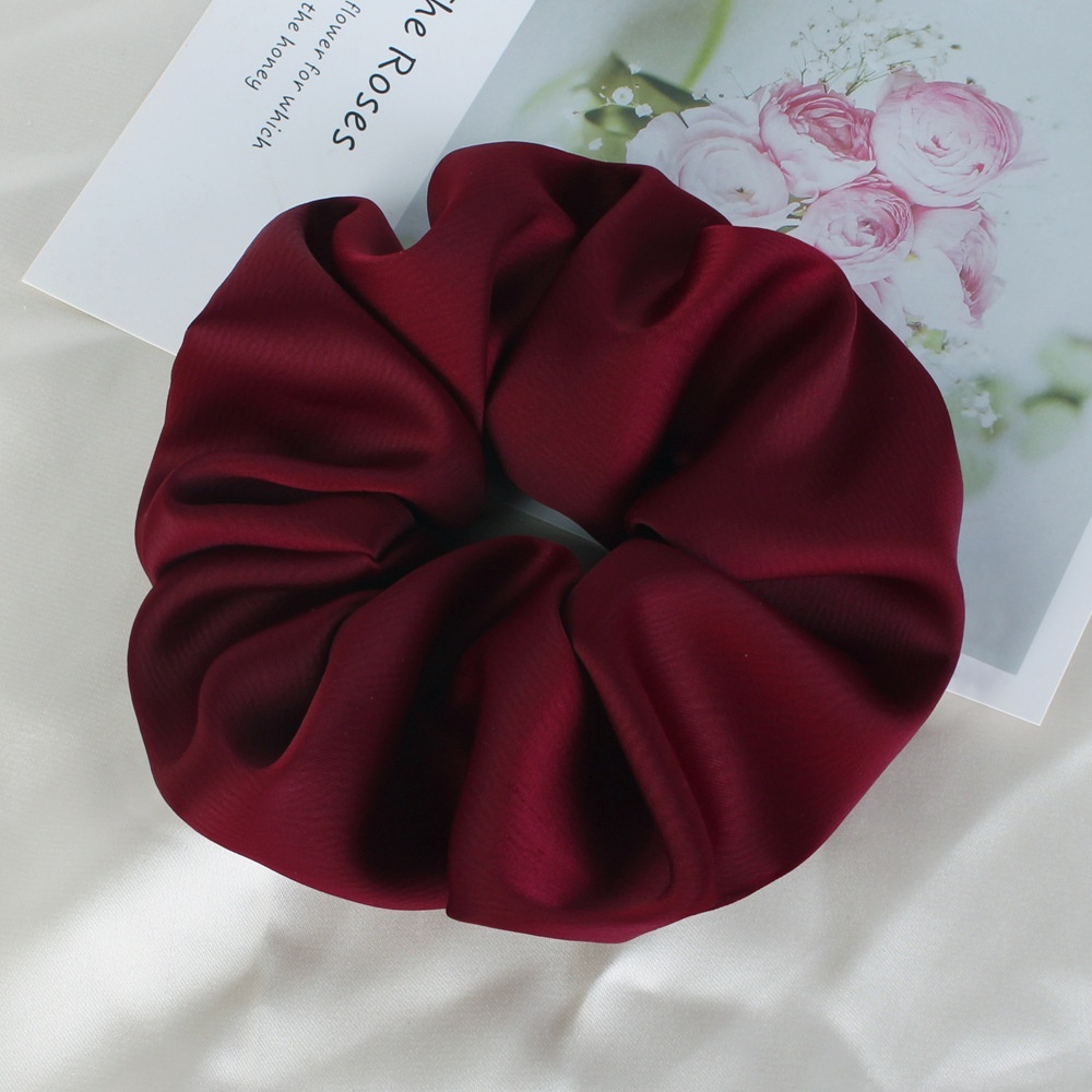 Women Soft Cloth Elastic Hair Bands Spring Summer Solid Color Hair Ties