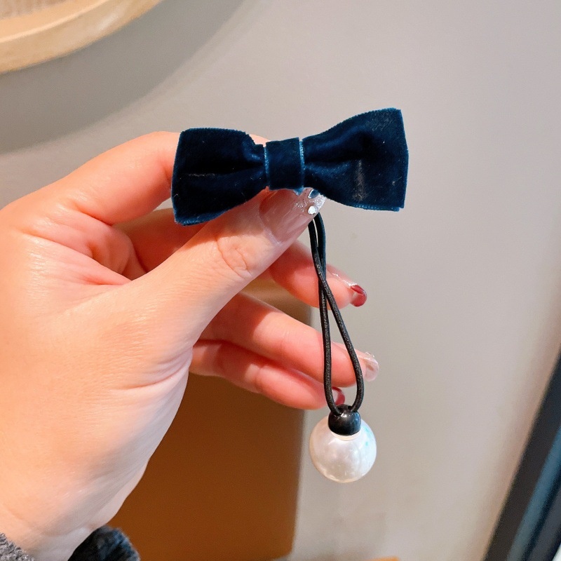 Women's Simple Cloth Princess Low Bun Hair Tie Bowknot Multi-Color