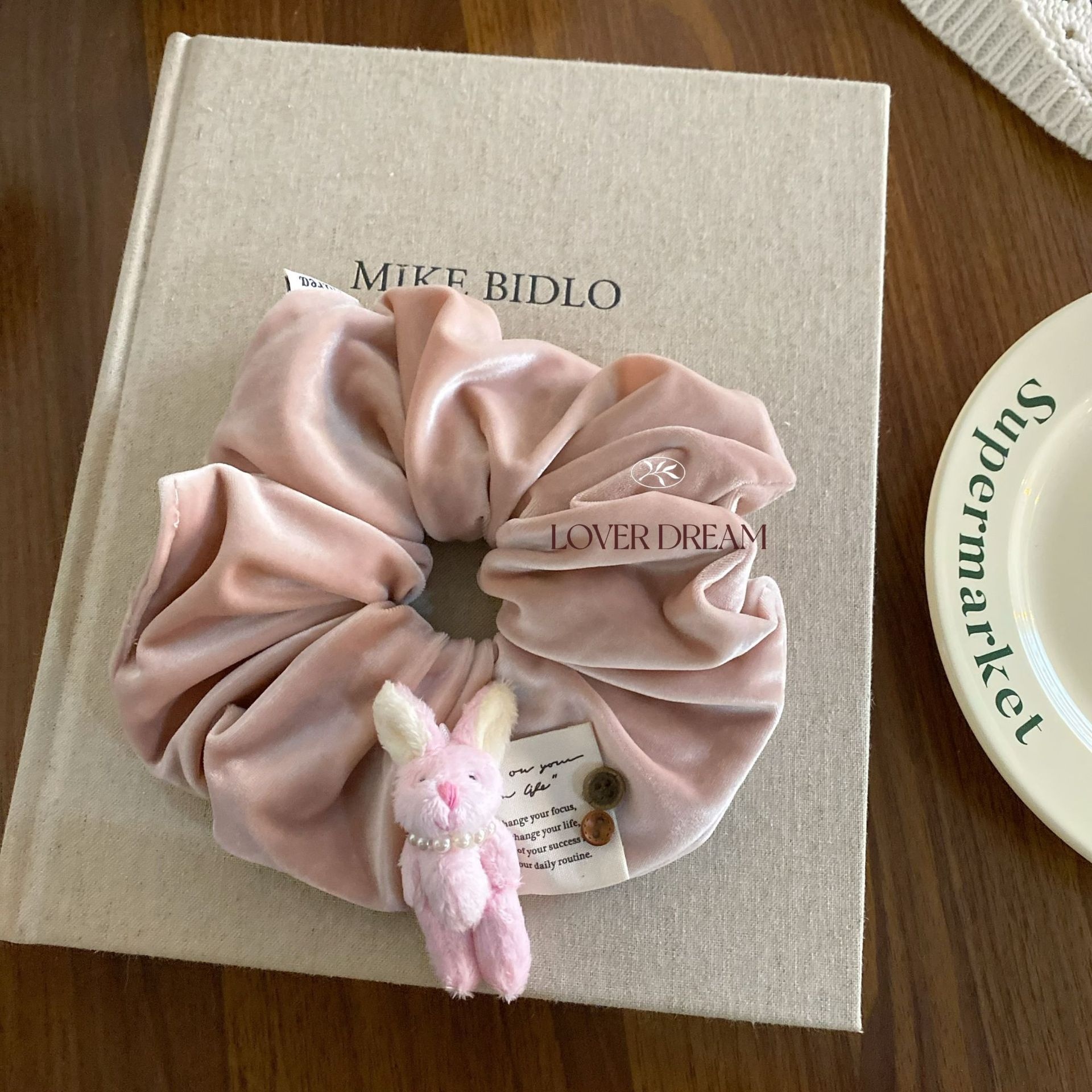 Women's Cute Plush Animal Velvet Large Bow Hair Ties Soft Texture Accessories