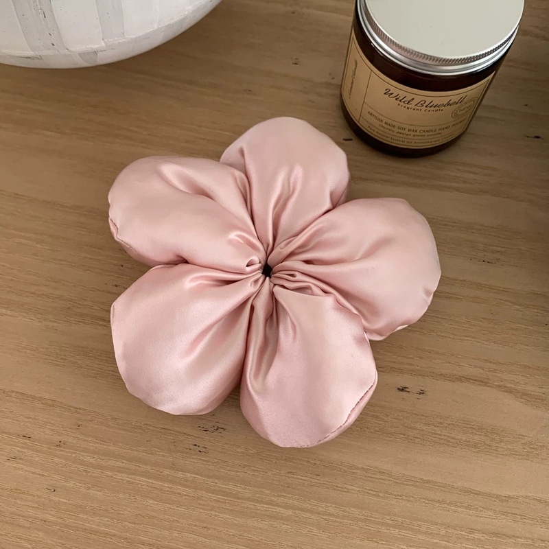 Women's Holiday Cloth Hair Tie Elegant 3D Bread Sponge Flower