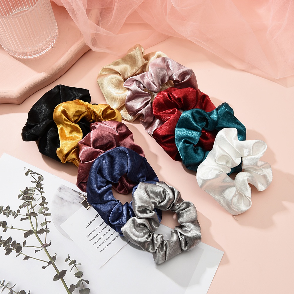 Women's Minimalist Fabric Hair Ties Trendy Solid Color Simple Head Ropes