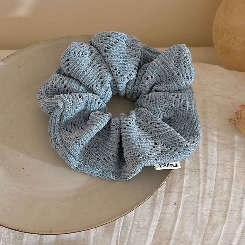 Women's Soft Knit Elastic Hairband Versatile Solid Color Ponytail Holder