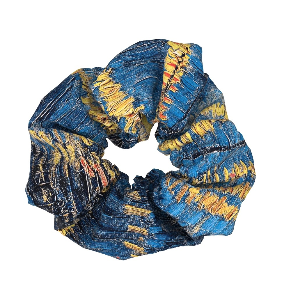 Women's Sweet Cloth Hair Ties Retro Van Gogh Floral Oil Painting