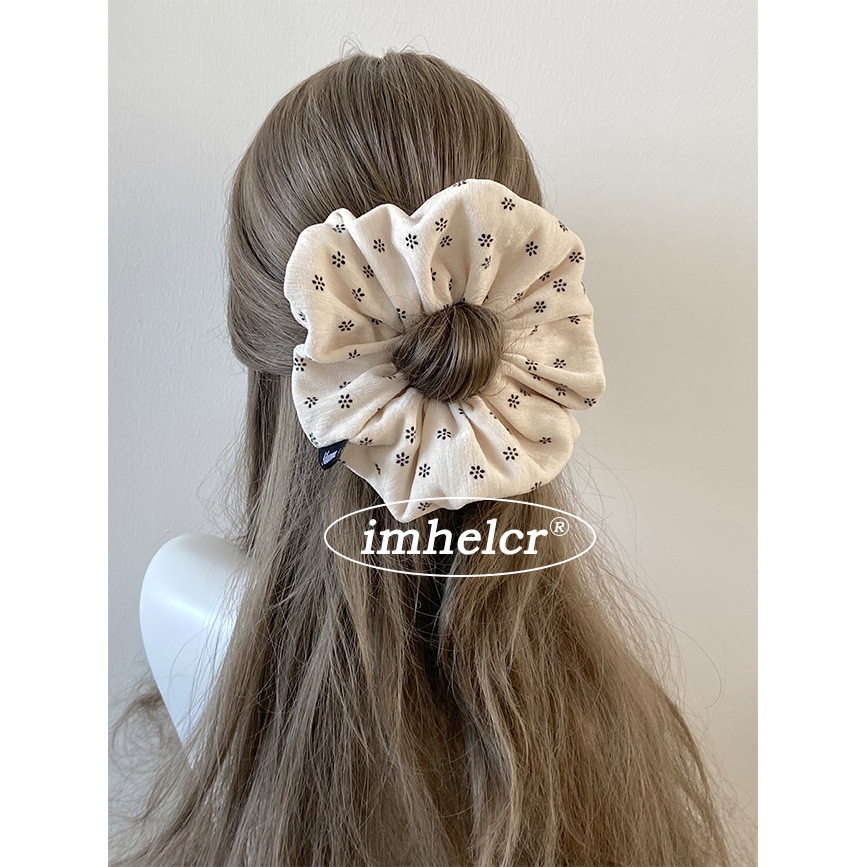 Women's Soft Velvet Hairband Tie For Hair Bun Ditsy Floral Print