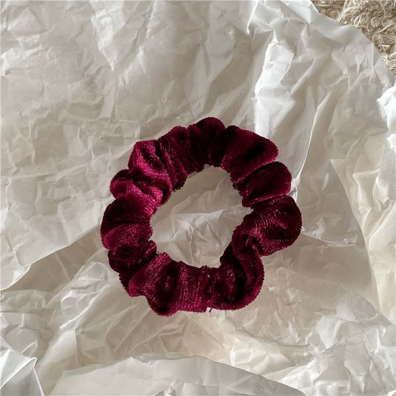 Women's All Seasons Velvet Scrunchie Hairband Daily Use Solid Color
